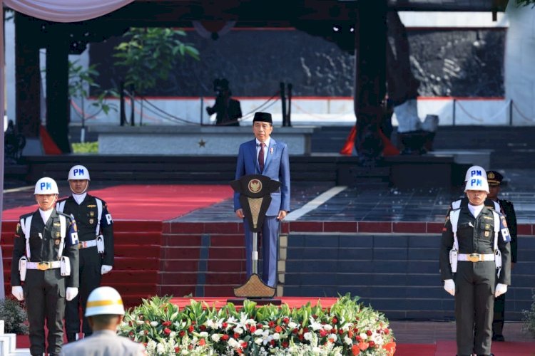 Presiden Jokowi Pimpin Upacara Hari Kesaktian Pancasila di Lubang Buaya, Kapolri Turut Mendampingi