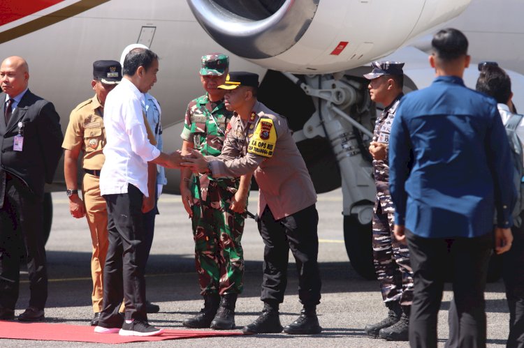 Kapolres Alor dan Dandim 1622 Alor Turun Langsung Amankan Kunjungan Kerja Presiden Joko Widodo di Kab. Alor