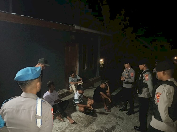 Polres Alor Gelar Patroli Malam di Seputaran Wilayah Hukum, Berikan Himbauan Kamtibmas