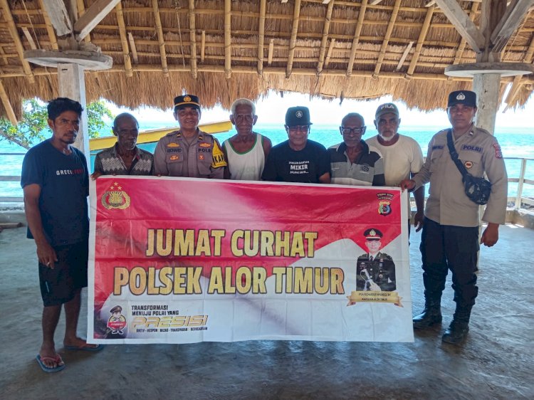 Polsek Alor Timur Gelar Kegiatan Jumat Curhat di Desa Kolana Utara, Tingkatkan Kesadaran Kamtibmas dan Pengawasan Perbatasan