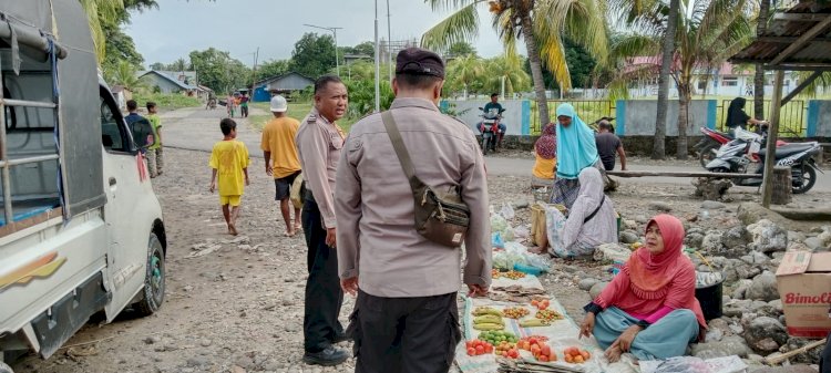 Polsek Pantar Gelar Patroli dan Pengamanan di Pasar Kabir, Pastikan Keamanan dan Ketertiban