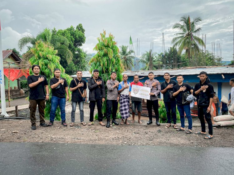 Personil Polres Alor Leting 4347 Salurkan Bantuan untuk Tempat Ibadah dalam Rangka 6 Tahun Pengabdian