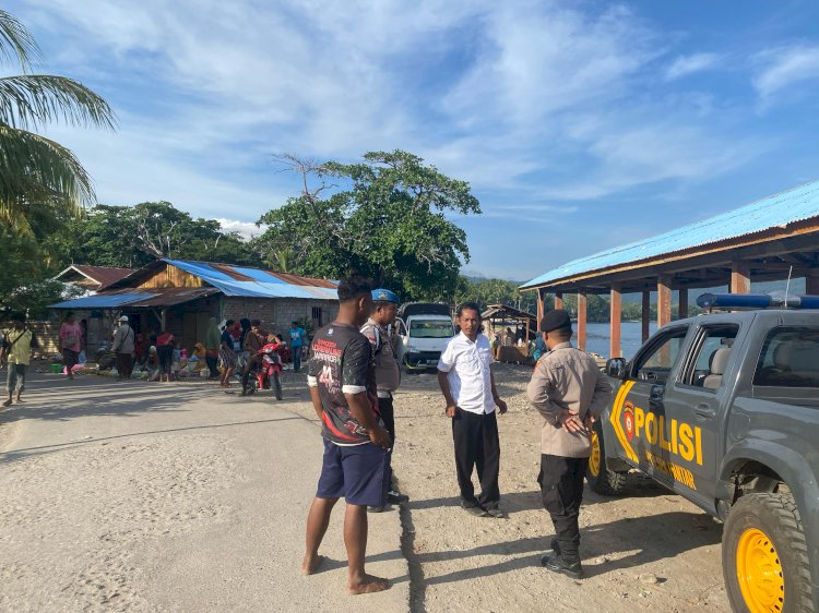 Polsek Pantar Laksanakan Patroli Dialogis di Pasar Kabir, Berikan Himbauan Keras Larangan Aksi Premanisme