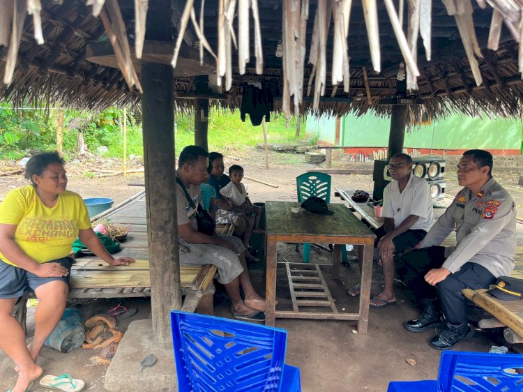 Kapolsek Alor Timur Himbau Warga Tolak Premanisme dan Jaga Kamtibmas di Lingkungan Masing-Masing