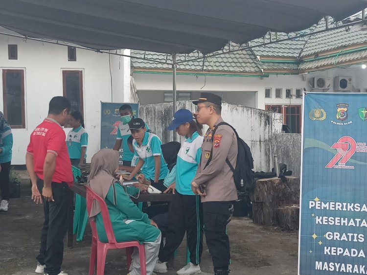 Polres Alor Gelar Bakti Kesehatan Gratis Sambut Hari Bhayangkara ke-79