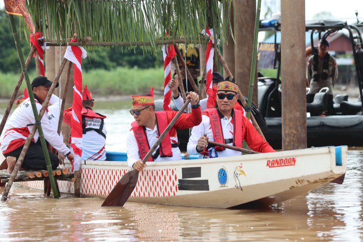 Lomba Besei Kambe di Polda Kalteng, Sarana Lestarikan Budaya Lokal Dimomentum Hari Bhayangkara ke-79