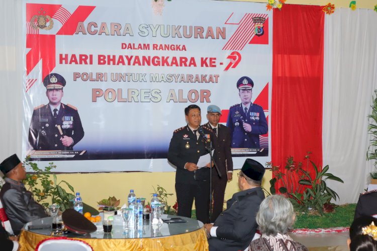 Polres Alor Gelar Syukuran Hari Bhayangkara ke-79, Wujudkan Komitmen
