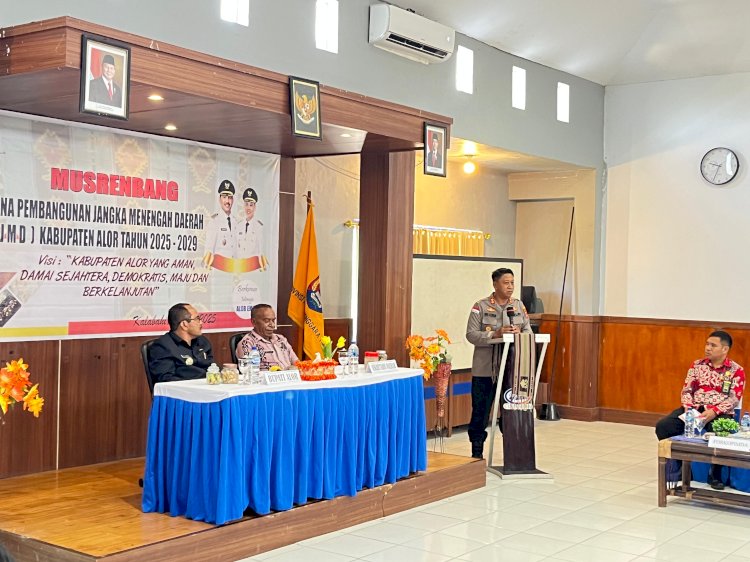 Kapolres Alor Tekankan Pengunaan Dana Desa tepat sasaran Program Ketahanan Pangan dalam Musrenbang RPJMD 2025-2029