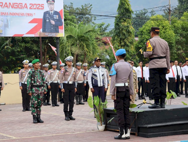 Kapolres Alor Pimpin Apel Gelar Pasukan Operasi Patuh Turangga 2025
