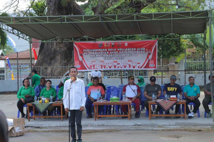 Wakapolres Alor Hadiri Pembukaan Turnamen Bola Voli Jelang HUT RI ke-80