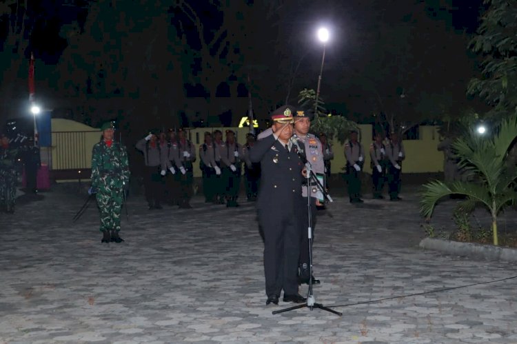 Kapolres Alor Pimpin Apel Kehormatan dan Renungan Suci Sambut HUT RI ke-80
