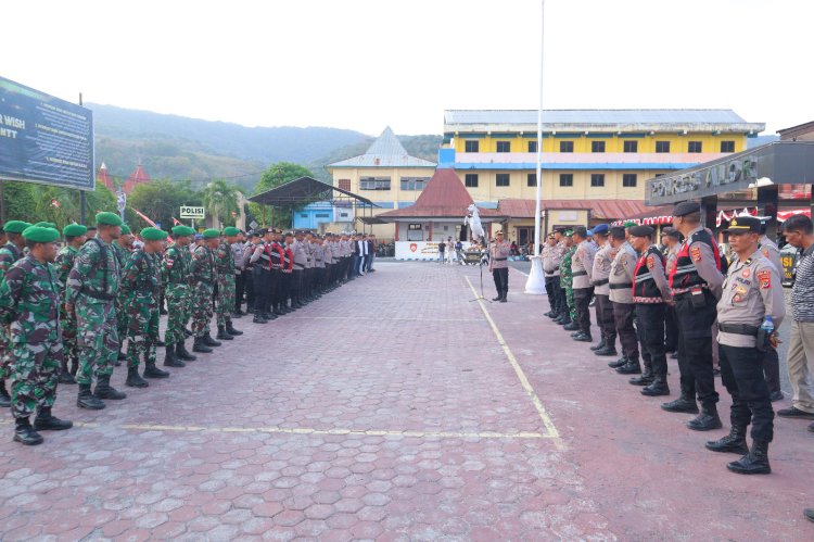 Polres Alor dan Kodim 1622 Gelar Patroli Skala Besar Gabungan TNI-Polri untuk Jaga Kamtibmas