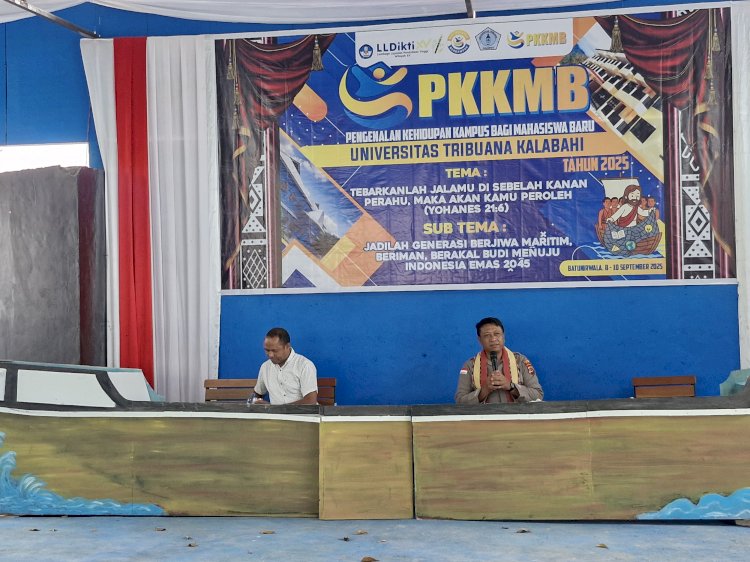 Kapolres Alor Beri Materi Wawasan Kebangsaan, Anti Korupsi, dan Pencegahan Radikalisme di PKKMB Universitas Tribuana Kalabahi