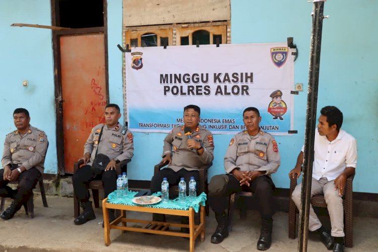 Minggu Kasih di Desa Lendola, Kapolres Alor Rangkul Warga Sawah Lama Mari Akhiri Tawuran, Jaga Perdamaian dan Persaudaraan
