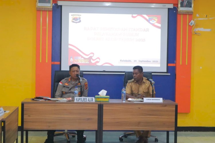 Polres Alor Gelar Rapat Penetapan Standar Pelayanan Publik Polres Alor Tahun 2025