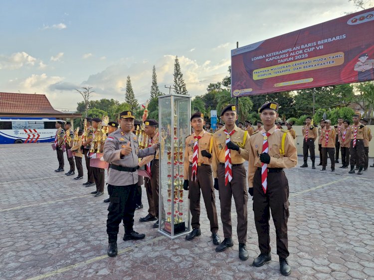 Kapolres Alor Resmi Tutup Lomba Keterampilan Baris Berbaris Kapolres Alor Cup VII Tahun 2025