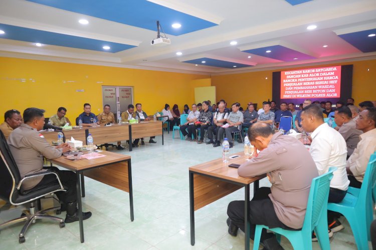 Polres Alor Gelar Rakor Satgasda Pangan Bahas Penyesuaian Harga Beras dan Pengawasan Penjualan Besi Beton serta Paku
