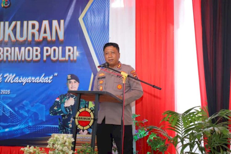 Acara Syukuran HUT ke-80 Korps Brimob Polri di Mako Brimob Kompi 4 Yon A Polda NTT Berjalan Penuh Keakraban dan Kebersamaan. 