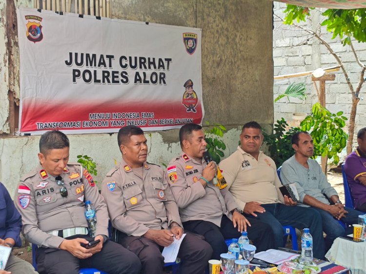 Polres Alor Gelar Jumat Curhat di Kalabahi Timur, Warga Sampaikan Keluhan Soal Miras hingga Keamanan Lingkungan