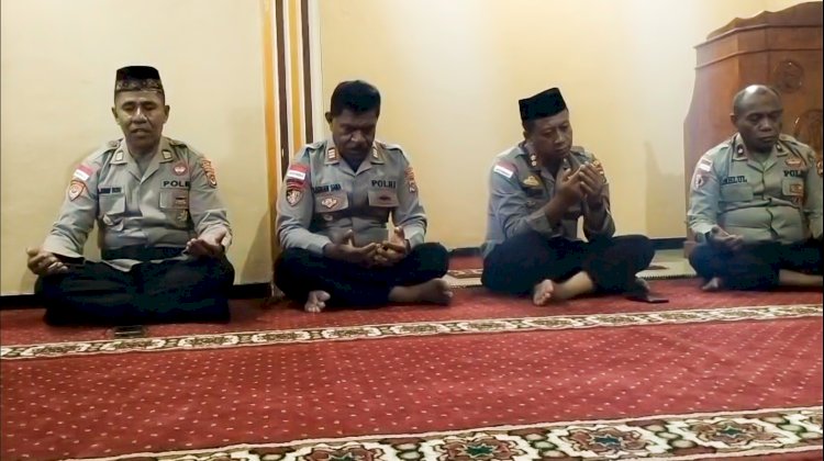 Dalam Rangka HUT Polairud ke - 75, Polres Alor Panjatkan Doa Bersama untuk Korban Bencana Alam