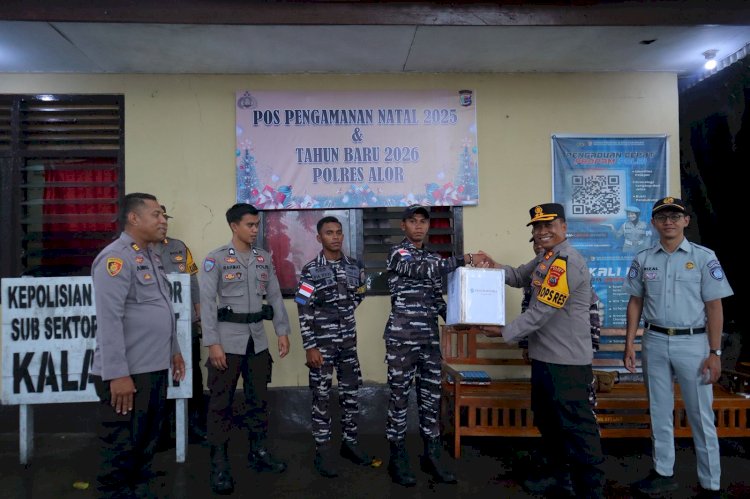 Kapolres Alor Cek Pos Pengamanan Nataru dan Pos Terpadu di Pelabuhan