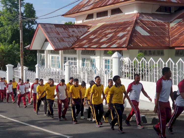 Perkuat Kebersamaan, Polres Alor Gelar Olahraga Jalan Santai