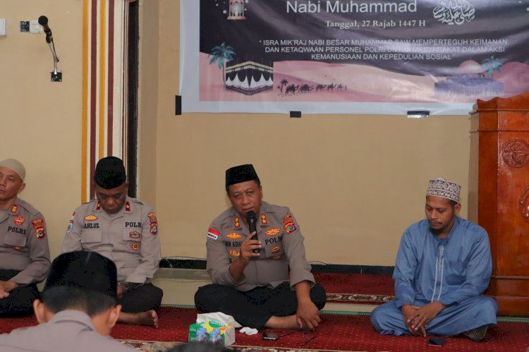 Polres Alor Peringati Isra Mikraj 1447 H, Kapolres Sampaikan Makna Isra Mi’raj dan Doakan Korban Bencana di Sumatra