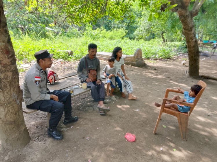 Polsek Alor Timur Laksanakan Patroli dan Sambang Kamtibmas di Desa Maritaing