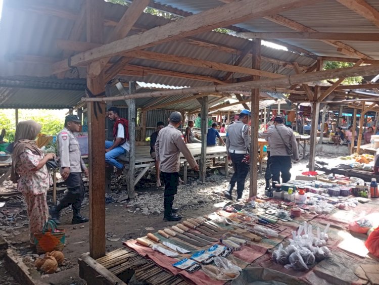 Patroli Dialogis Polsek Pantar di Pasar Kabir, Wujudkan Rasa Aman dan Cegah Gangguan Kamtibmas