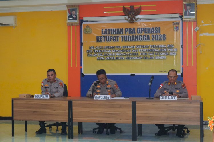 Polres Alor Gelar Latihan Pra Operasi Ketupat Turangga 2026, Tingkatkan Kesiapan Pengamanan Idul Fitri
