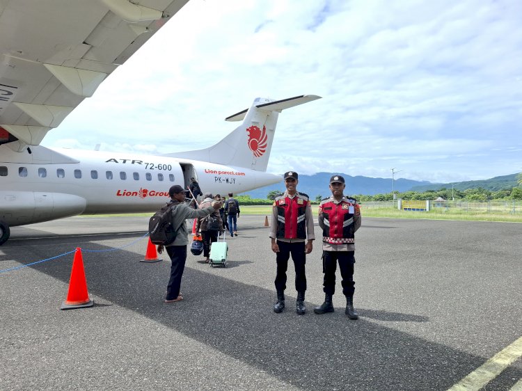 Polres Alor Siaga Amankan Aktivitas Penerbangan di Bandara Mali dalam Operasi Ketupat Turangga 2026
