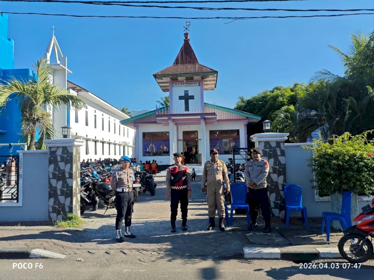 Sie Propam Polres Alor Laksanakan Pengecekan Personel Pengamanan Ibadah di Gereja Prioritas