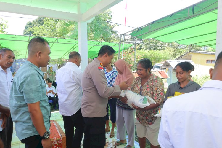 Kapolres Alor Hadiri Launching Penyaluran Bantuan Pangan Tahun 2026 di Kelurahan Kabola