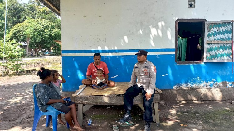 Sambang Kamtibmas Polsek Pantar, Warga Desa Bandar Diajak Aktif Jaga Keamanan Lingkungan