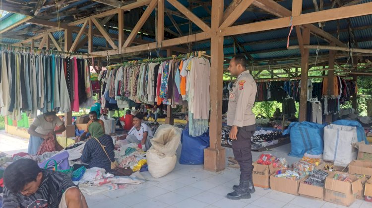 Polsek Pantar Barat Gelar Patroli Dialogis, Amankan Aktivitas Pasar Maliang Tetap Kondusif