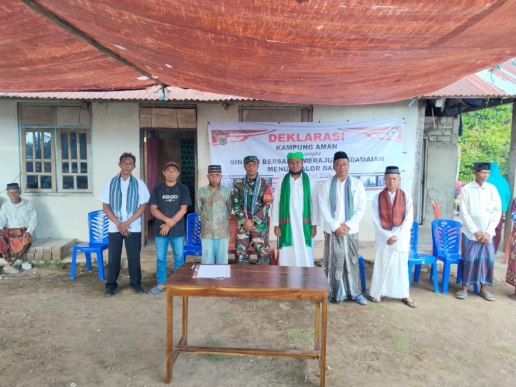 POLRES ALOR DEKLARASIKAN KAMPUNG AMAN DI DESA HULNANI, WUJUDKAN SINERGI MENUJU ALOR DAMAI