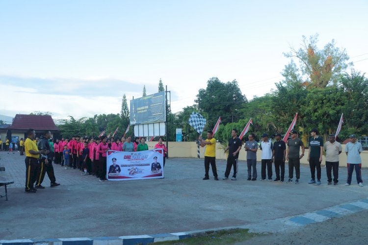 POLRES ALOR GELAR CAR FREE DAY DAN OLAHRAGA BERSAMA SAMBUT HARI BHAYANGKARA KE-80 TAHUN 2026