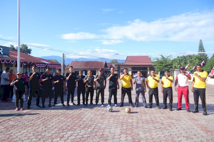 SEMARAK HARI BHAYANGKARA KE-80, POLRES ALOR GELAR LOMBA BOLA VOLI ANTAR FUNGSI DAN POLSEK JAJARAN