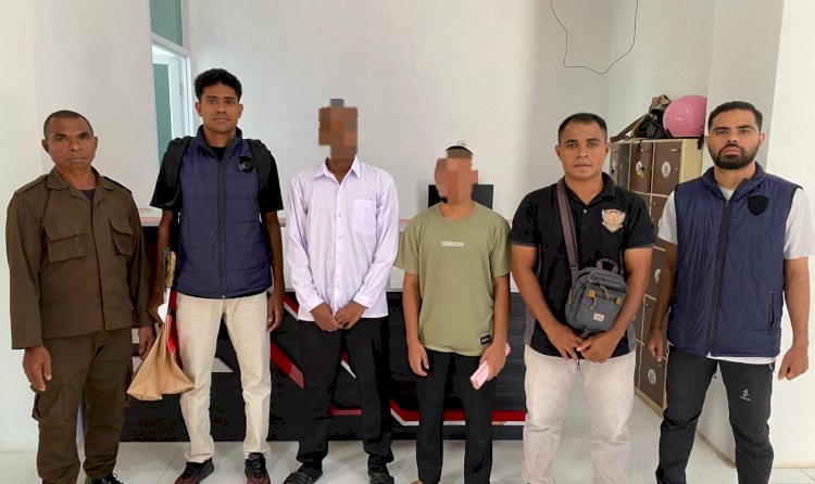 Perkara Penyalahgunaan Senjata Tajam, Satreskrim Polres Alor Serahkan Dua Tersangka dan Barang Bukti ke Kejari Alor