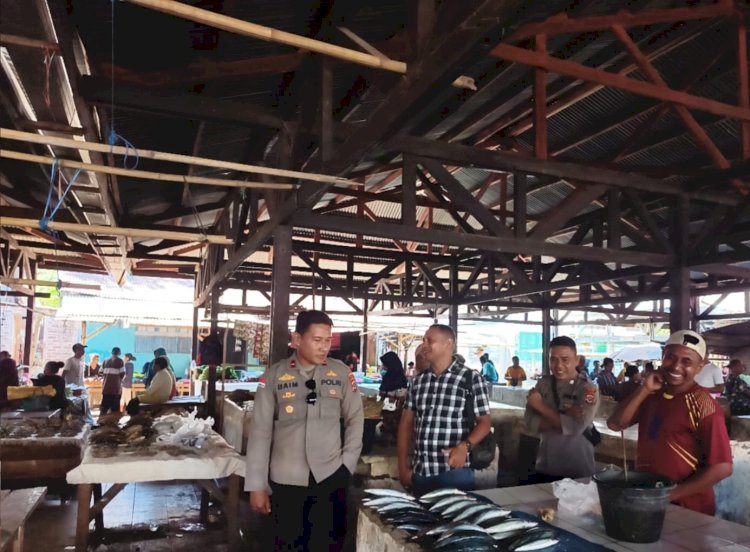 Polsek Alor Barat Daya Intensifkan Patroli di Pasar Moru, Jaga Kamtibmas Tetap Kondusif