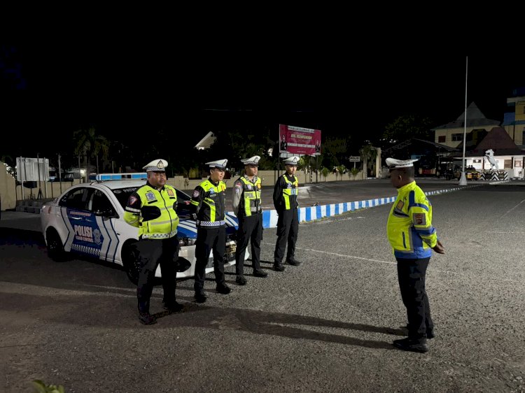 Patroli Kamseltibcarlantas, Satlantas Polres Alor Sasar Pelanggaran dan Gangguan Lalu Lintas di Kota Kalabahi