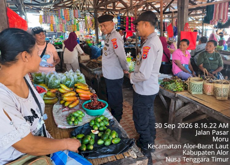 Polsek Abad Intensifkan Patroli di Pasar Moru, Jaga Kamtibmas dan Ketertiban Masyarakat