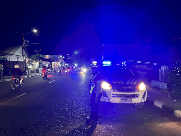 Satlantas Polres Alor Gelar Patroli Kamseltibcarlantas di Sejumlah Ruas Jalan Kota Kalabahi