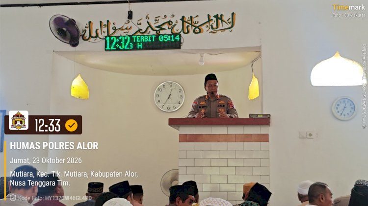 KAPOLRES ALOR PIMPIN JUMAT KELILING, AJAK MASYARAKAT TANGKAL HOAKS DAN JAGA KAMTIBMAS