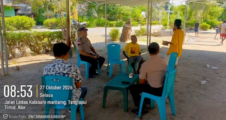 Polsek Alor Timur Sambangi Warga Maritaing, Ajak Masyarakat Jaga Kamtibmas